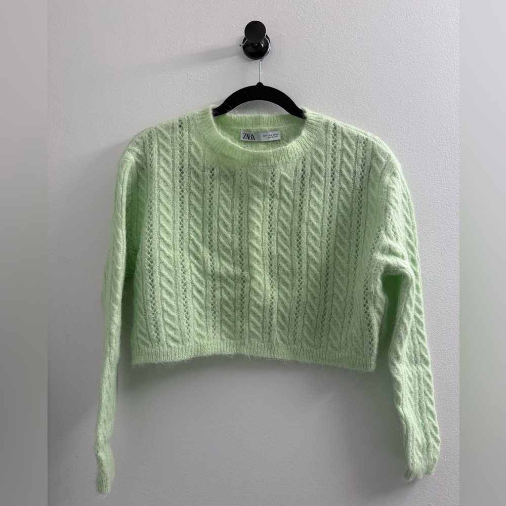 Zara Mint Green Knit Pullover